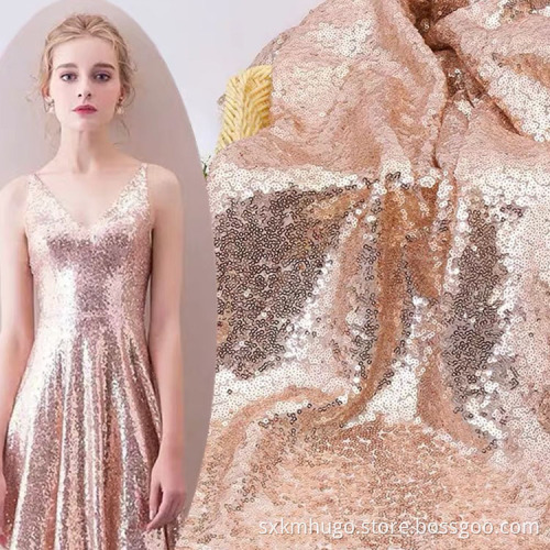 Polyester Fabric Sequin Tulle Glitter Sequin Fabricc